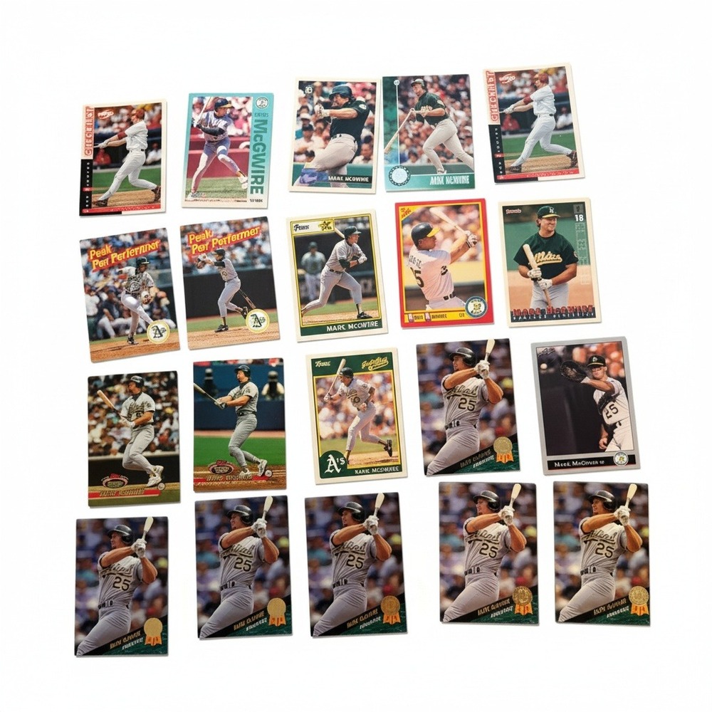 Mark McGwire Baseball Card Lot 19 Oakland A's Mixed Brand Raw Vintage MLB